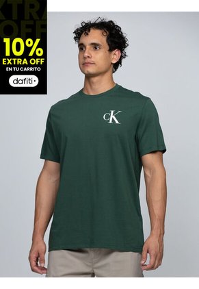 Camiseta Verde Con Monograma 30s Calvin Klein