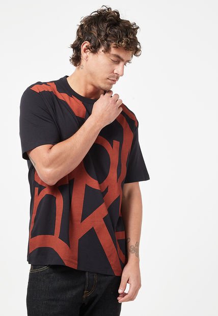 Camiseta Negro-Rojo Calvin Klein