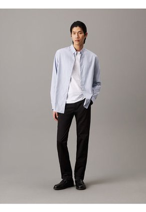 Camisa Azul Oxford Regular Para Hombre Calvin Klein