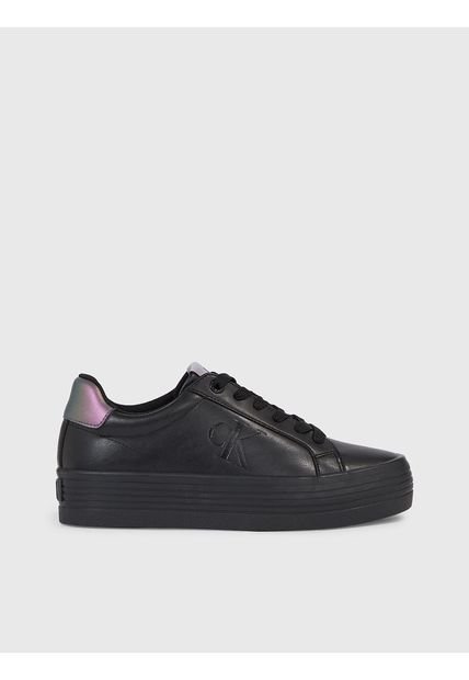 Tenis De Plataforma Cuero Mujer Negro Calvin Klein