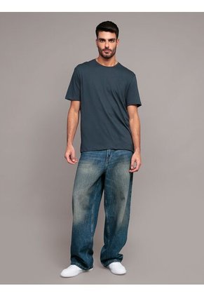 Camiseta Negra Solid Liquid Con Logo Calvin Klein