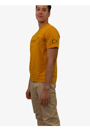 Camiseta Naranja Con Logo Traveling Calvin Klein