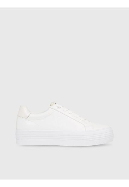 Tenis De Plataforma Cuero Mujer Blanco Calvin Klein