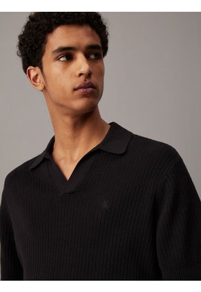 Saco Negro Manga Corta Linear Calvin Klein