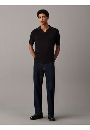 Saco Negro Manga Corta Linear Calvin Klein