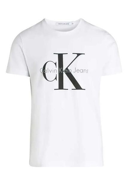 Camiseta Niño Blanca Unisex Con Logo Calvin Klein