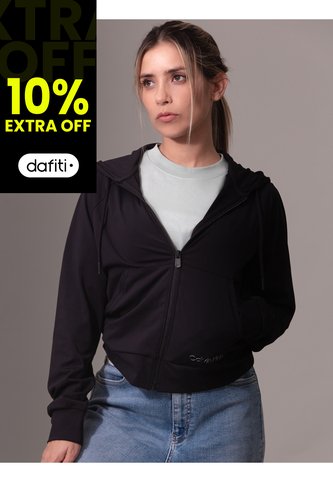 Buzo Negro Deportivo Con Capota Suave Y Elástica Calvin Klein Calvin Klein