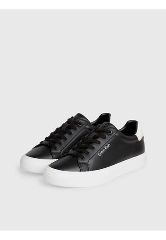 Tenis Negro Vulcanizado De Cuero Calvin Klein Calvin Klein
