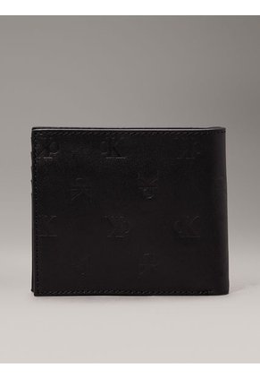 Billetera Negra Con Compartimento Para Billetes Y Monedero De Cuero Calvin Klein