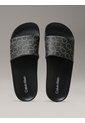 Sandalias Café Con Estampado De Monograma Calvin Klein de Calvin Klein