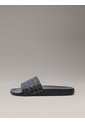 Sandalias Negras Con Estampado De Monograma Calvin Klein de Calvin Klein
