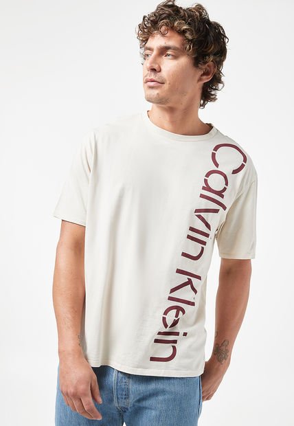 Camiseta Beige-Vinotinto  Calvin Klein