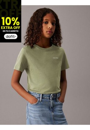 Camiseta Beige Infantil Calvin Klein