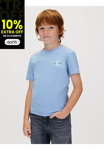 Camiseta Multicolor Infantil Con Monograma Calvin Klein Calvin Klein
