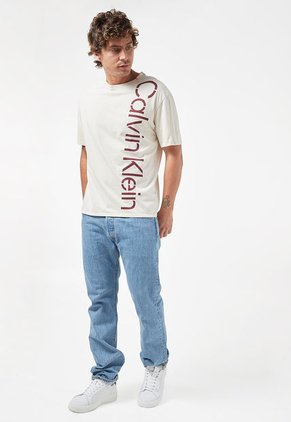 Camiseta Beige-Vinotinto  Calvin Klein