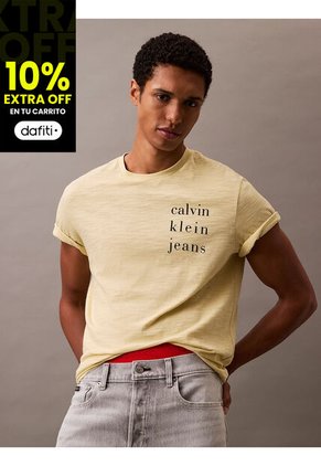 Camiseta Amarilla Classic Crewneck Calvin Klein
