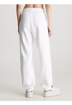 Pantalón Blanco Blanco Blanco De Chándal Holgado Con Monograma Calvin Klein