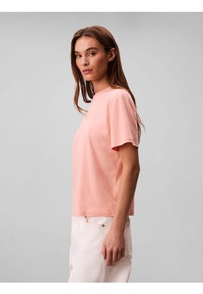 Camiseta Rosada Emblemática De Logo Calvin Klein