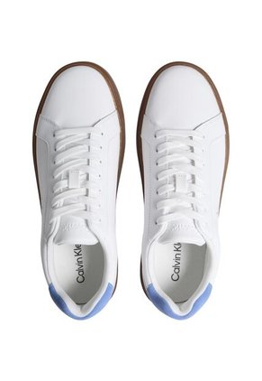 Tenis Blanco Classic De Corte Bajo En Cuero Calvin Klein