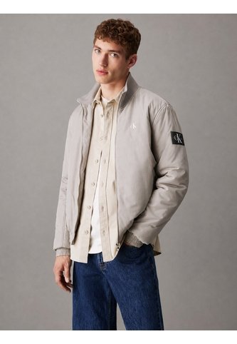 Chaqueta Gris De Nailon Acolchado Con Cremallera Calvin Klein Calvin Klein