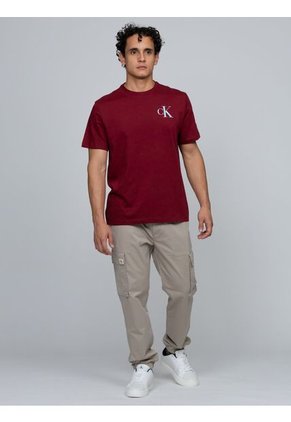 Camiseta Vino Tinto Con Monograma 30s Calvin Klein