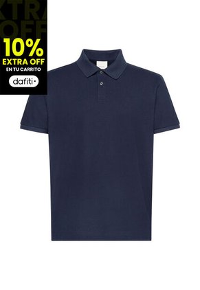 Polo Azul De Manga Corta En Tejido Piqué Calvin Klein