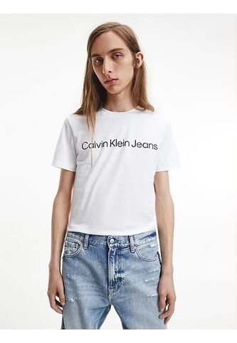 Camiseta Con El Logo Hombre Blanco Calvin Klein Calvin Klein