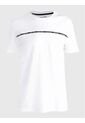 Camiseta Blanca Manga Corta Con Logo Tape Calvin Klein de Calvin Klein