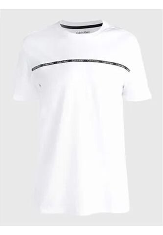 Camiseta Blanca Manga Corta Con Logo Tape Calvin Klein Calvin Klein