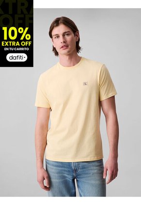 Camiseta Amarilla Classic Con Monograma Calvin Klein