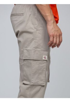 Pantalón Beige Cargo Skinny De Sarga Elástica Calvin Klein