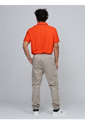 Pantalón Beige Cargo Skinny De Sarga Elástica Calvin Klein