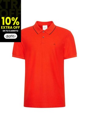 Polo Rojo De Manga Corta En Tejido Piqué Calvin Klein