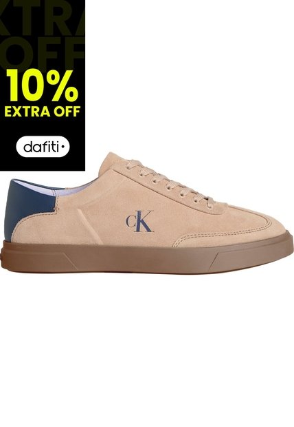 Tenis Beige De Ante De Perfil Bajo Calvin Klein