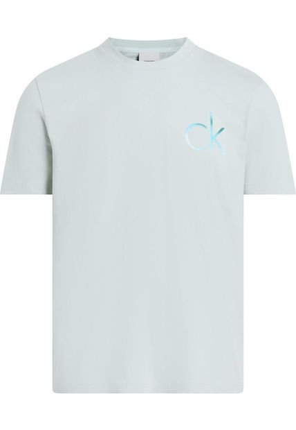 Camiseta Gris Con Logo Calvin Klein