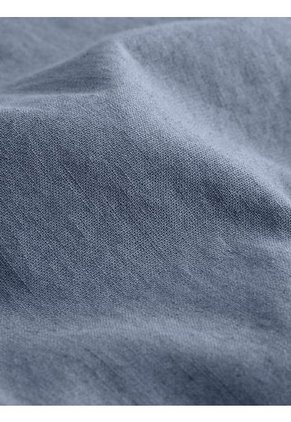 Camisa Azul Manga Corta De Lino Calvin Klein