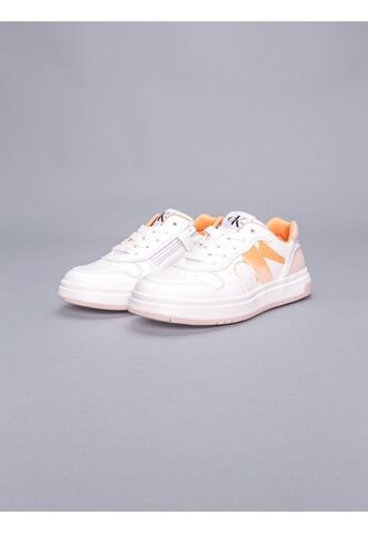 Tenis Blanco Niña De Corte Bajo Con Cordones Calvin Klein Calvin Klein