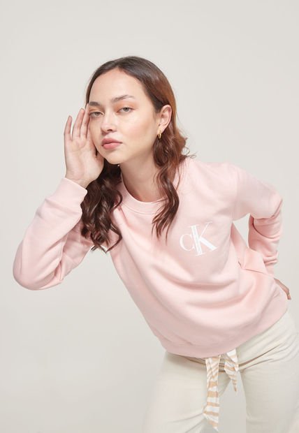 Buzo Palo Rosa-Blanco Calvin Klein