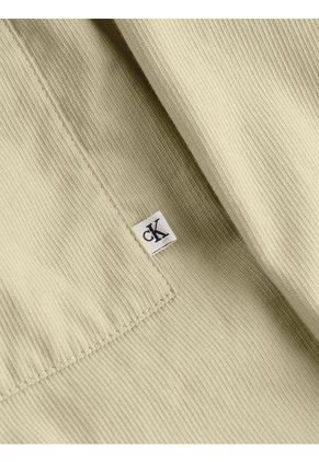 Camisa Beige Con Textura Lineal Calvin Klein
