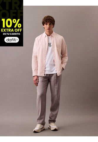 Camiseta Blanca Embroidered CK Shield Crewneck Calvin Klein Calvin Klein