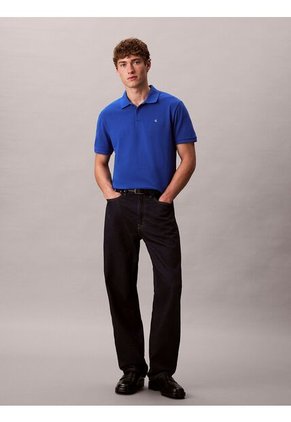 Polo Azul Clásico De Piqué De Algodón Calvin Klein