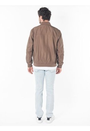 Chaqueta Café Con Cremallera Para Hombre Calvin Klein