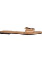 Sandalias Chocolate Planas Cuadradas Con Emblema Calvin Klein de Calvin Klein