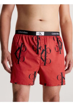 Bóxer Rojo De Algodón Con Estampado Calvin Klein