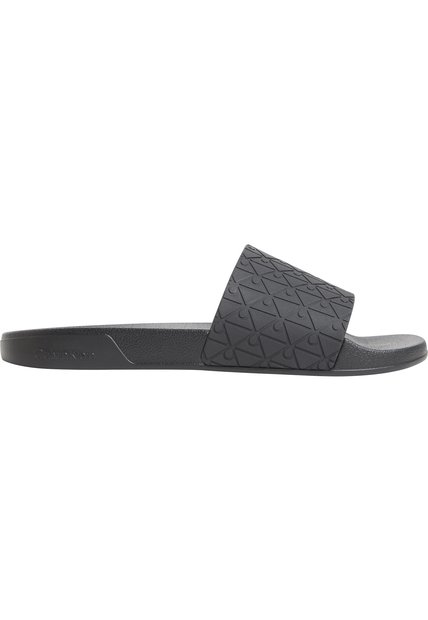 Sandalias Negro Slide De Piscina En Jacquard Calvin Klein