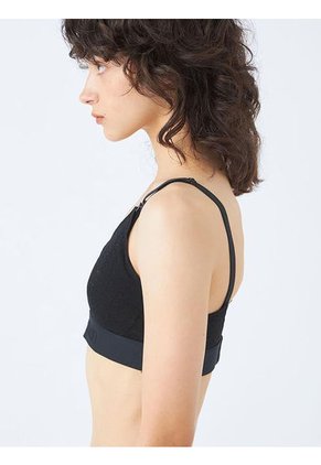 Bralette Negro Triángular Con Broche Delantero Calvin Klein