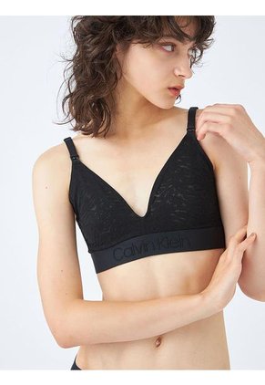 Bralette Negro Triángular Con Broche Delantero Calvin Klein