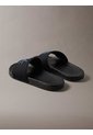 Sandalias Negro Contorneadas De Lona Con Logo Calvin Klein de Calvin Klein