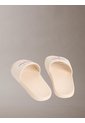 Sandalias Blanco Contorneadas De Lona Con Logo Calvin Klein de Calvin Klein