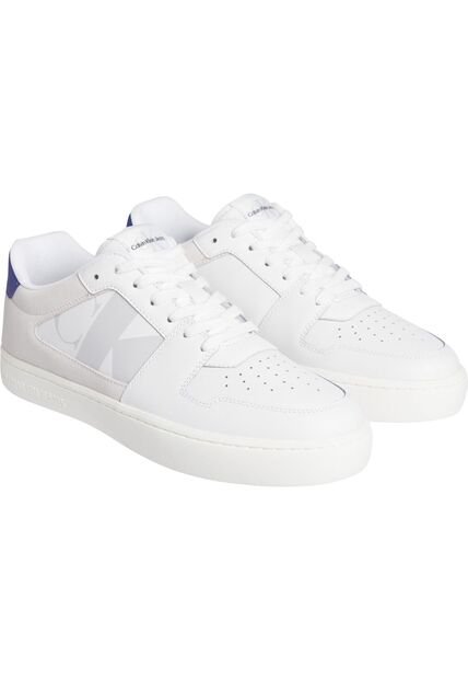 Tenis Blanco Clásicos Con Detalle De Gamuza Calvin Klein